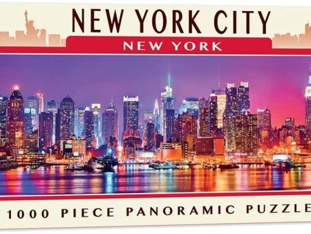 New York City Skyline 1000pc Panoramic Puzzle Supply