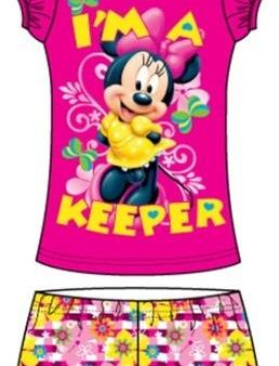 Toddler Girls Short Set Minnie Mouse  I m A Keeper   Pink 2T Sale